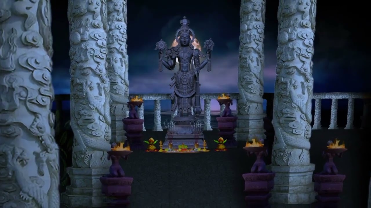 Vishnu Ji Temple 3D Animation | Adobe After Effects | #tripundvfxlybrari