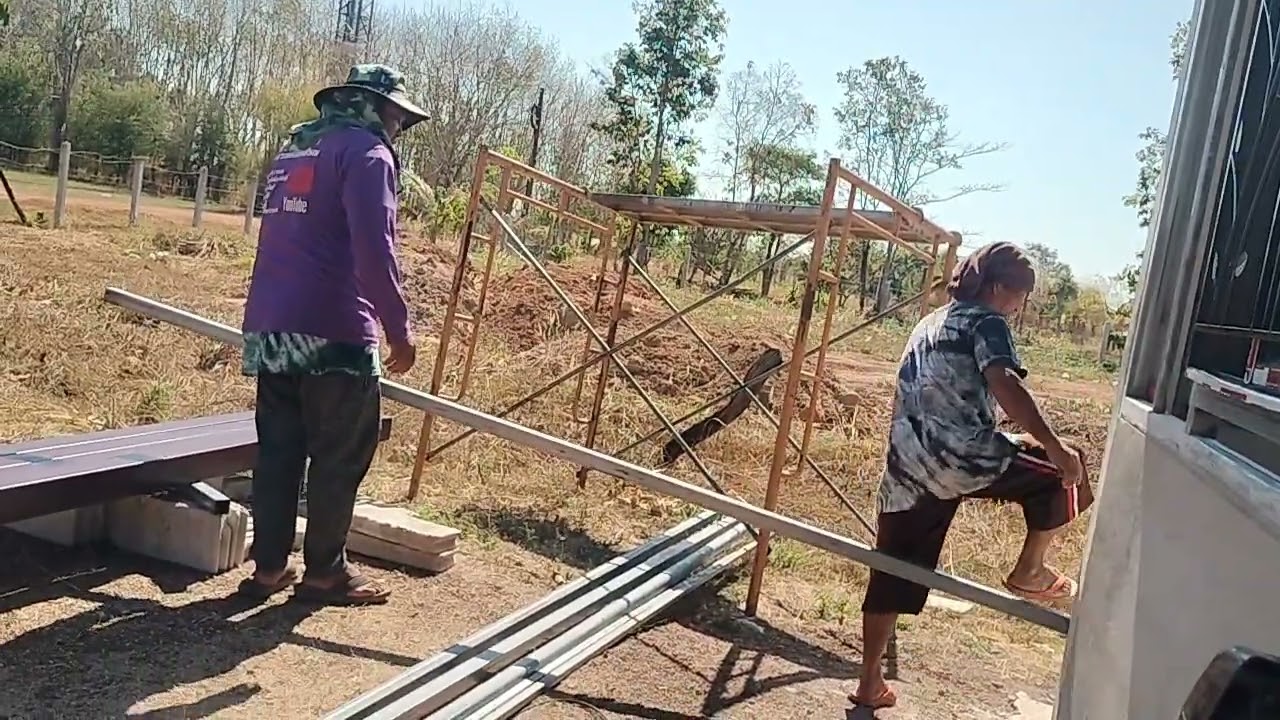 ขุดหลุมเสาเตรียมว่างแผ่นเฟส!!