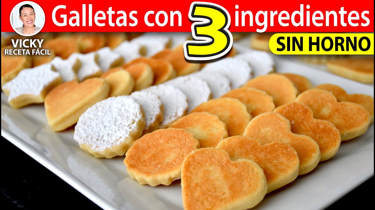 GALLETAS CON 3 INGREDIENTES SIN HORNO