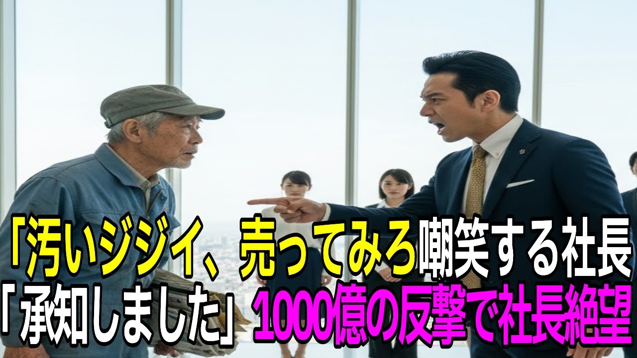 【感動する話】「汚いジジイ」と罵った清掃員が実は筆頭株主。わずか10分で1000億の株を売却した結果…傲慢社長の末路がヤバすぎるｗ【朗読/人生逆転】