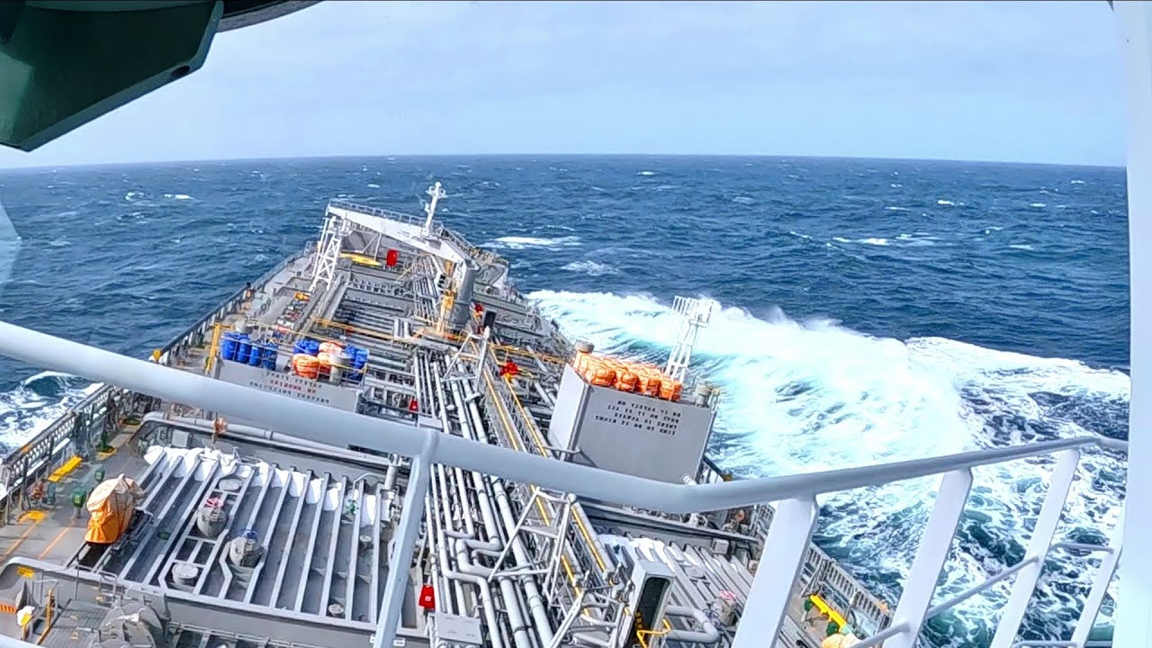 Ship Rolling in Atlantic Ocean Part-2 😰🌊. Life inside bridge and Life at sea