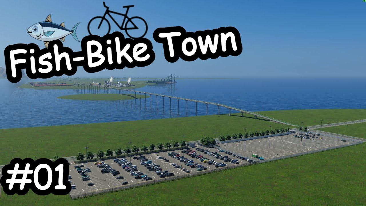 Building a self sufficient Island fish & bikes only - Cities Skylines 2 Fish-Bike-Town #01