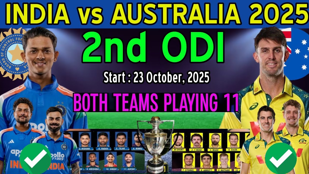 India vs Australia 2nd ODI Playing 11 | India vs Australia ODI Playing 11 | Ind vs Aus Playing 11
