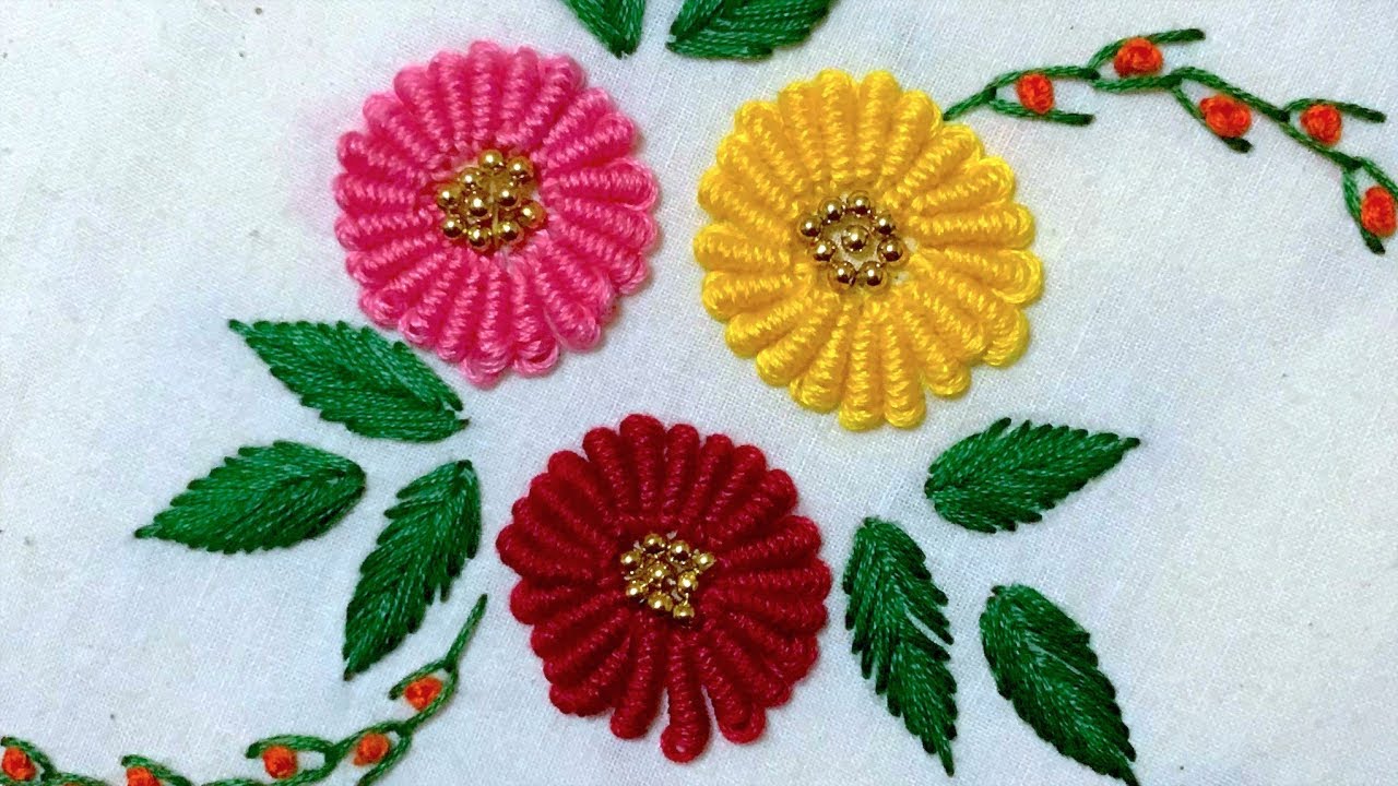 Hand Embroidery: Bullion Knot Stitch Variation