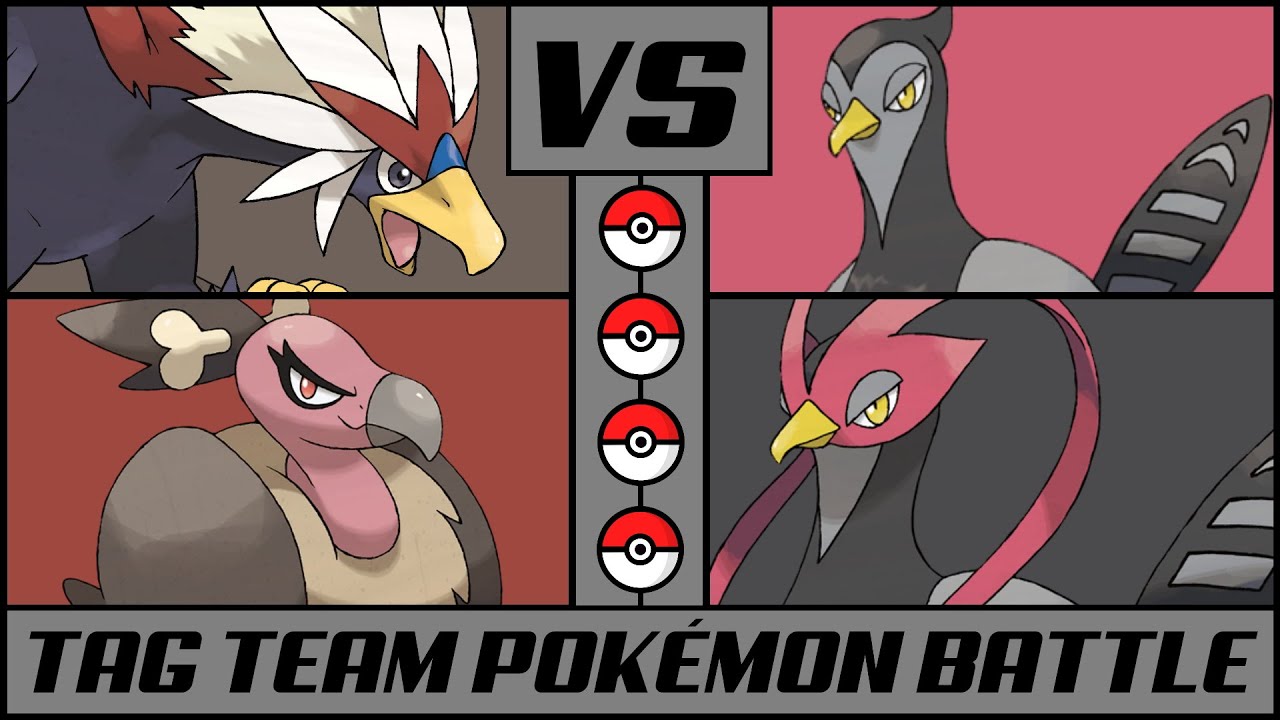 BRAVIARY & MANDIBUZZ vs UNFEZANT (M) & UNFEZANT (F) | Pok&eacute;mon Tag Team Battle