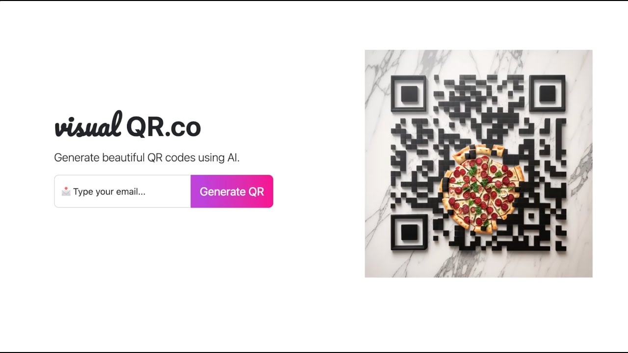 VisualQR.co - Generate Beautiful QR Codes using AI