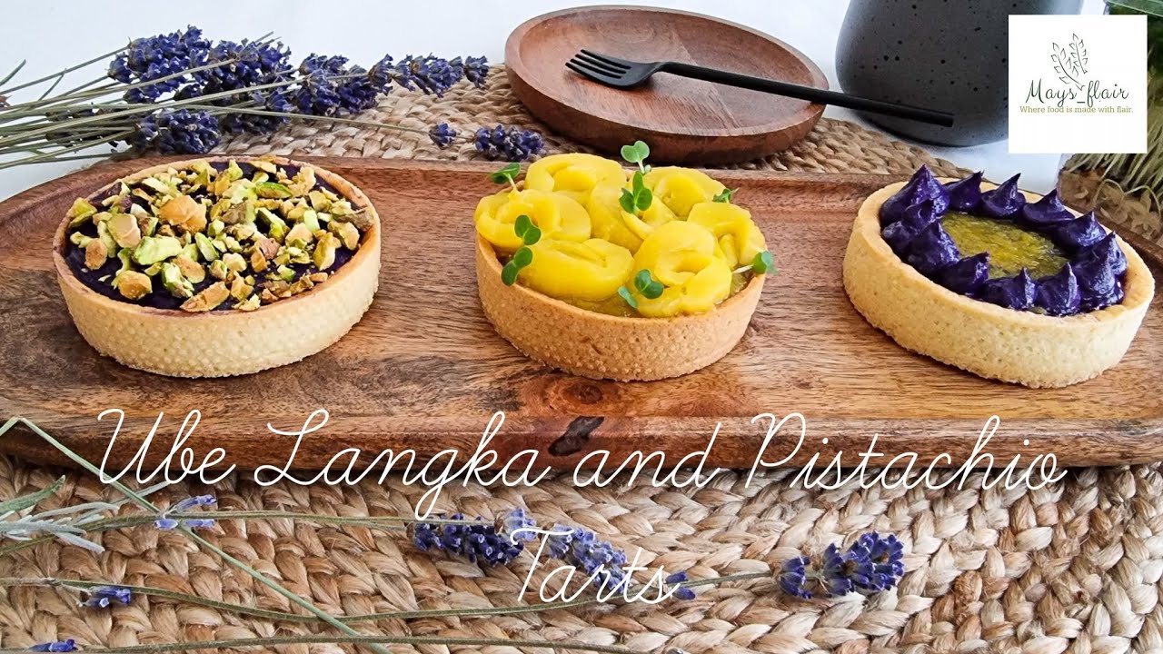 How to make a Ube Langka and Pistachio Tart