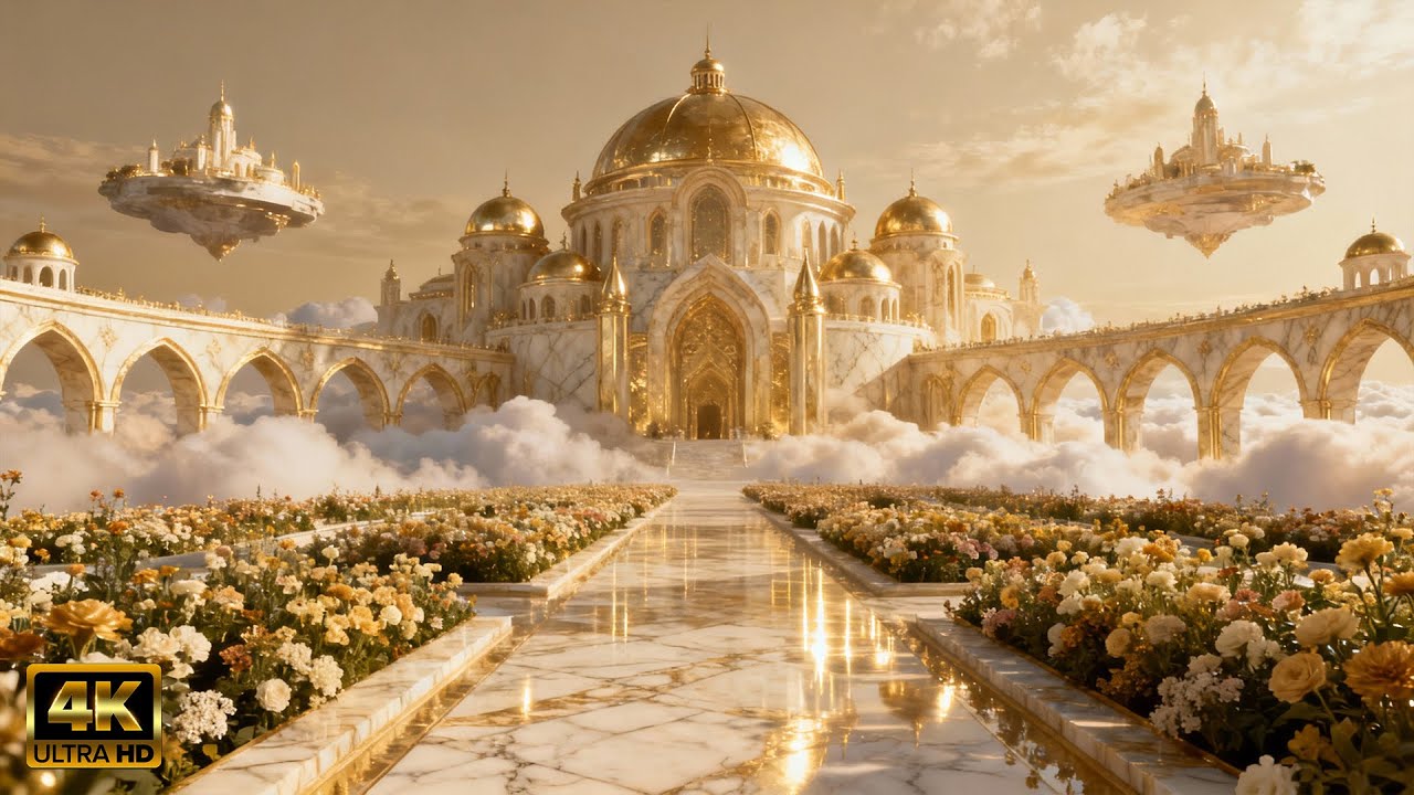 Floating Sky City Fantasy  Calm Visual Escape from Tension