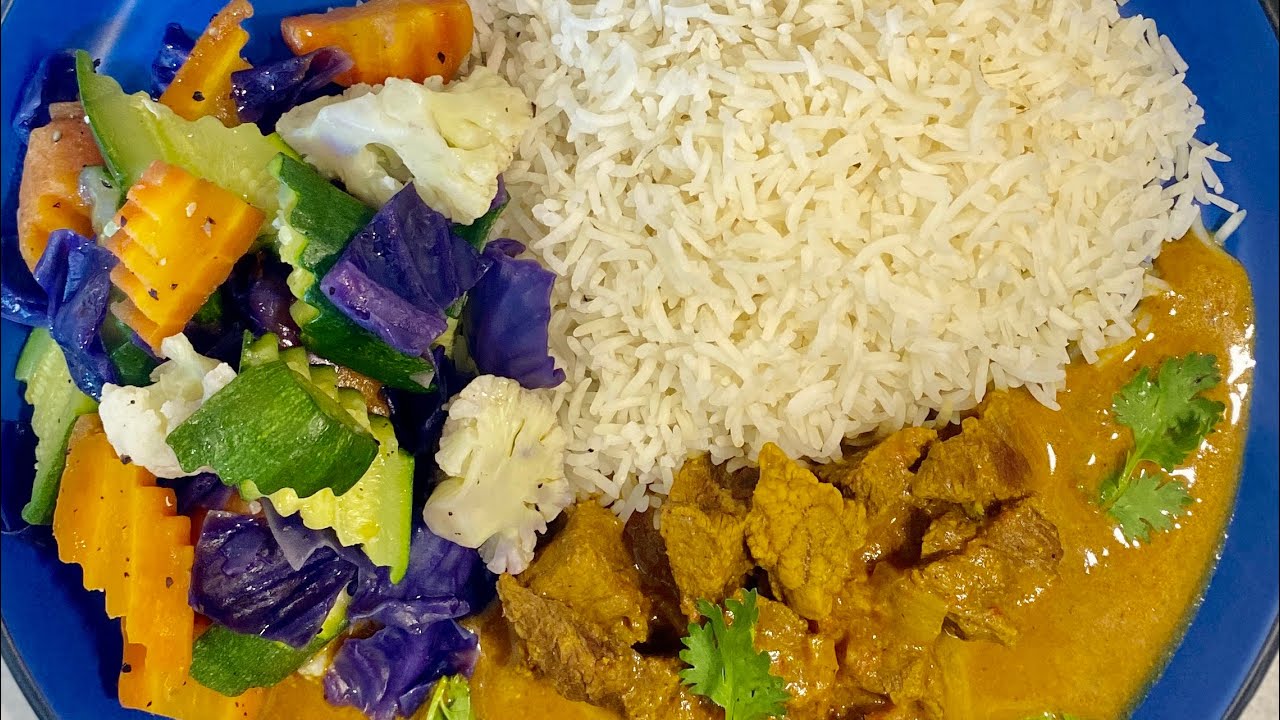 Beef Curry with Rice Made in a Hanmac 12 in 1 Cooker