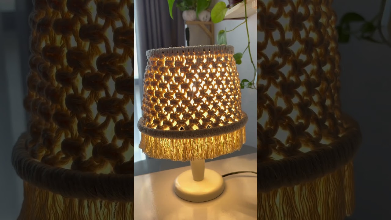 ✨Luminária de macramê