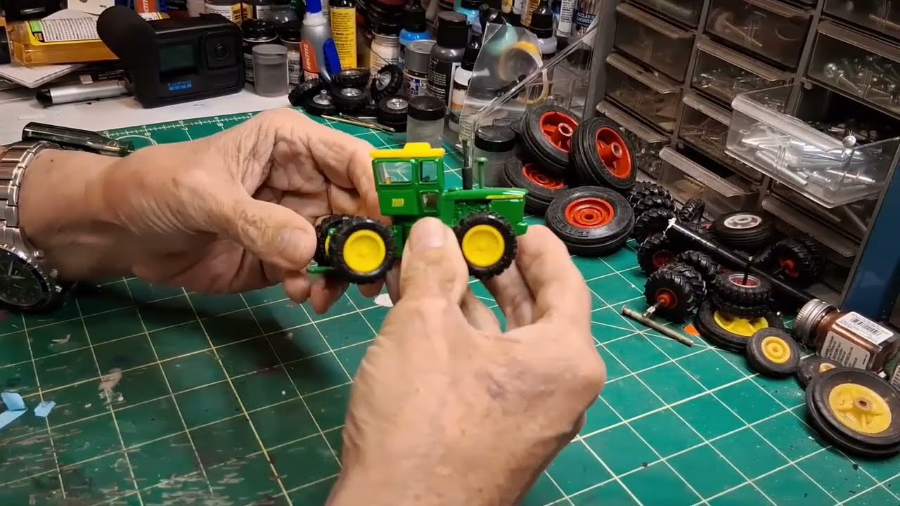 Customizing a 1/64 JD Farm Toy Tractor. Let's make it different