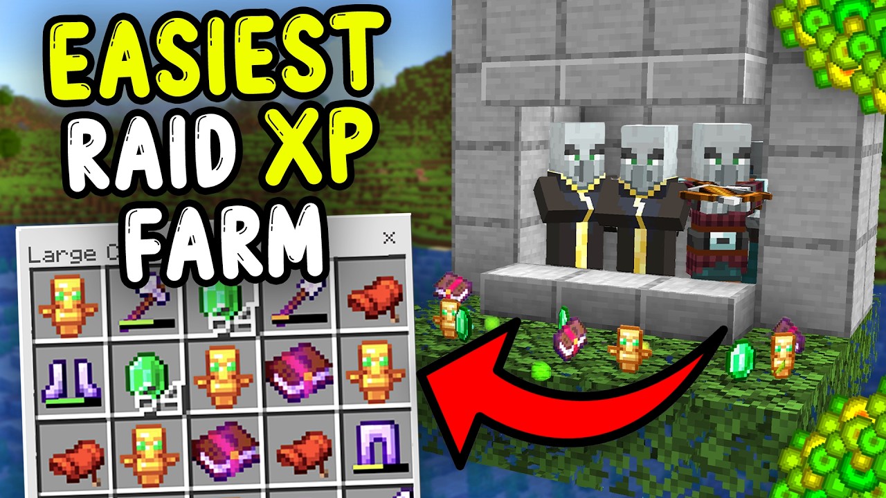 New EASIEST RAID XP FARM Minecraft Bedrock 26.4/1.21+!