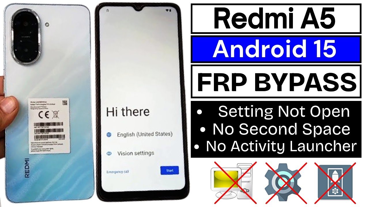 Redmi A5 FRP Bypass Android 15 | Setting Not Opening | Redmi A5 FRP Unlock New Security Update 2025