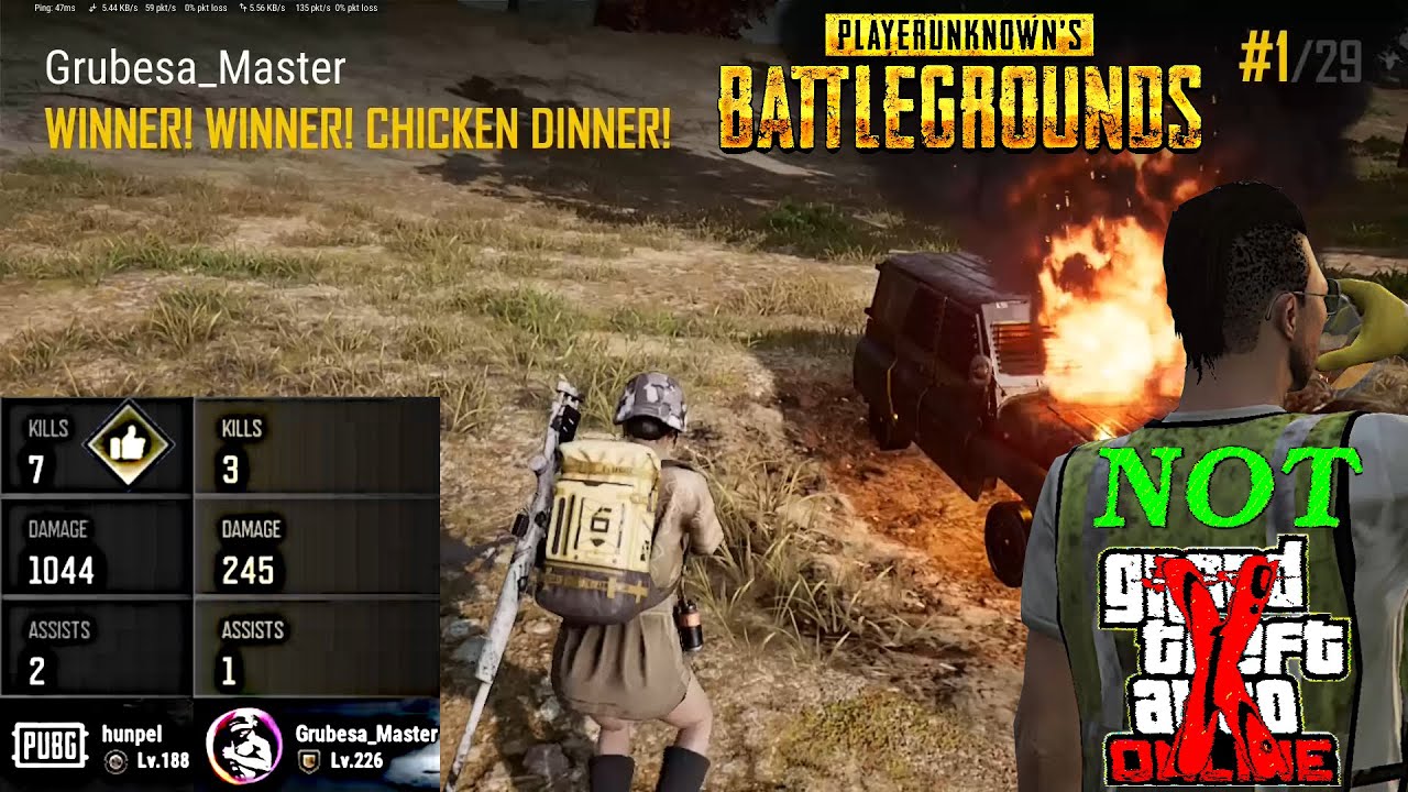 Teammate Screams EPIC EPIC Win to Gta Online NOOB PUBG BATTLEGROUNDS