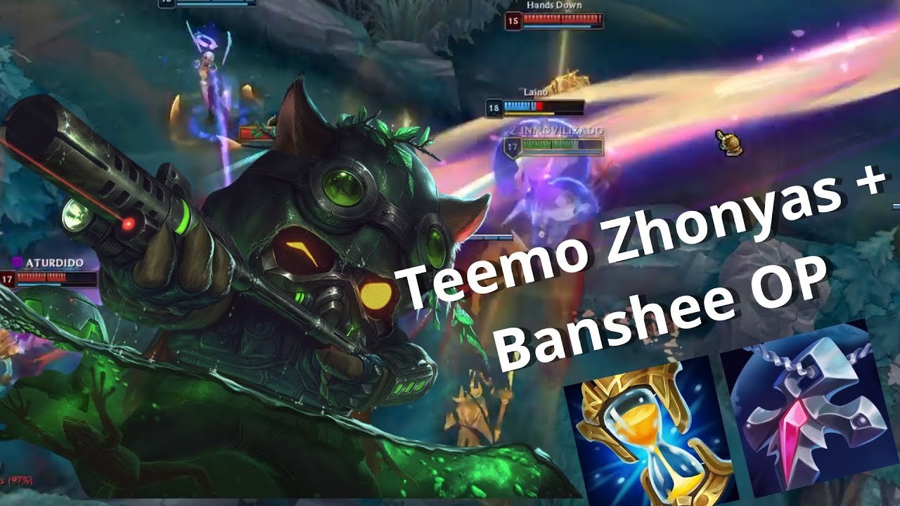 RARA PARTIDA CON ZHONYAS Y BANSHEE CON TEEMO ADC