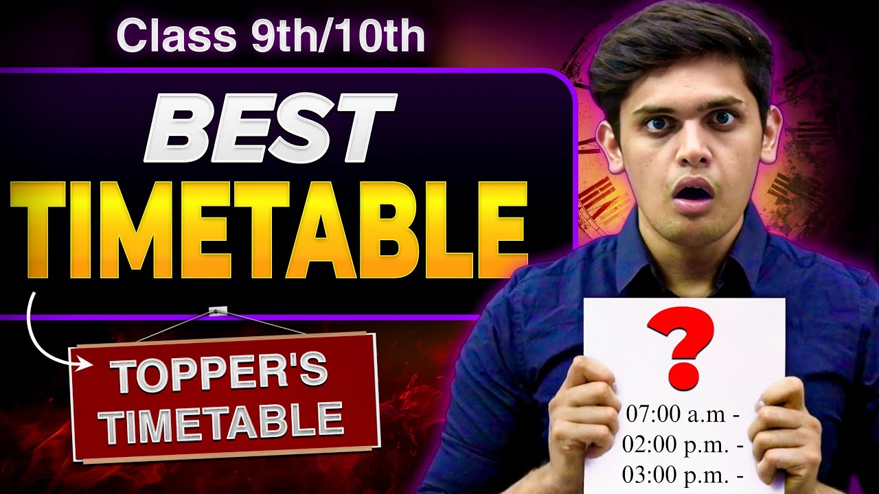 Topper&rsquo;s Time Table for Class 9th & 10th 🔥 | Average to Topper Timetable | Prashant Kirad