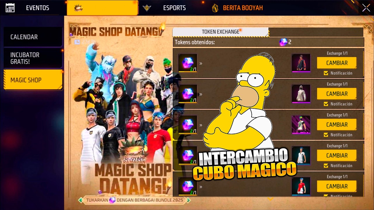🌟RAPIDO INTERCAMBIO DE CUBO MAGICO EN FREE FIRE INDONESIA