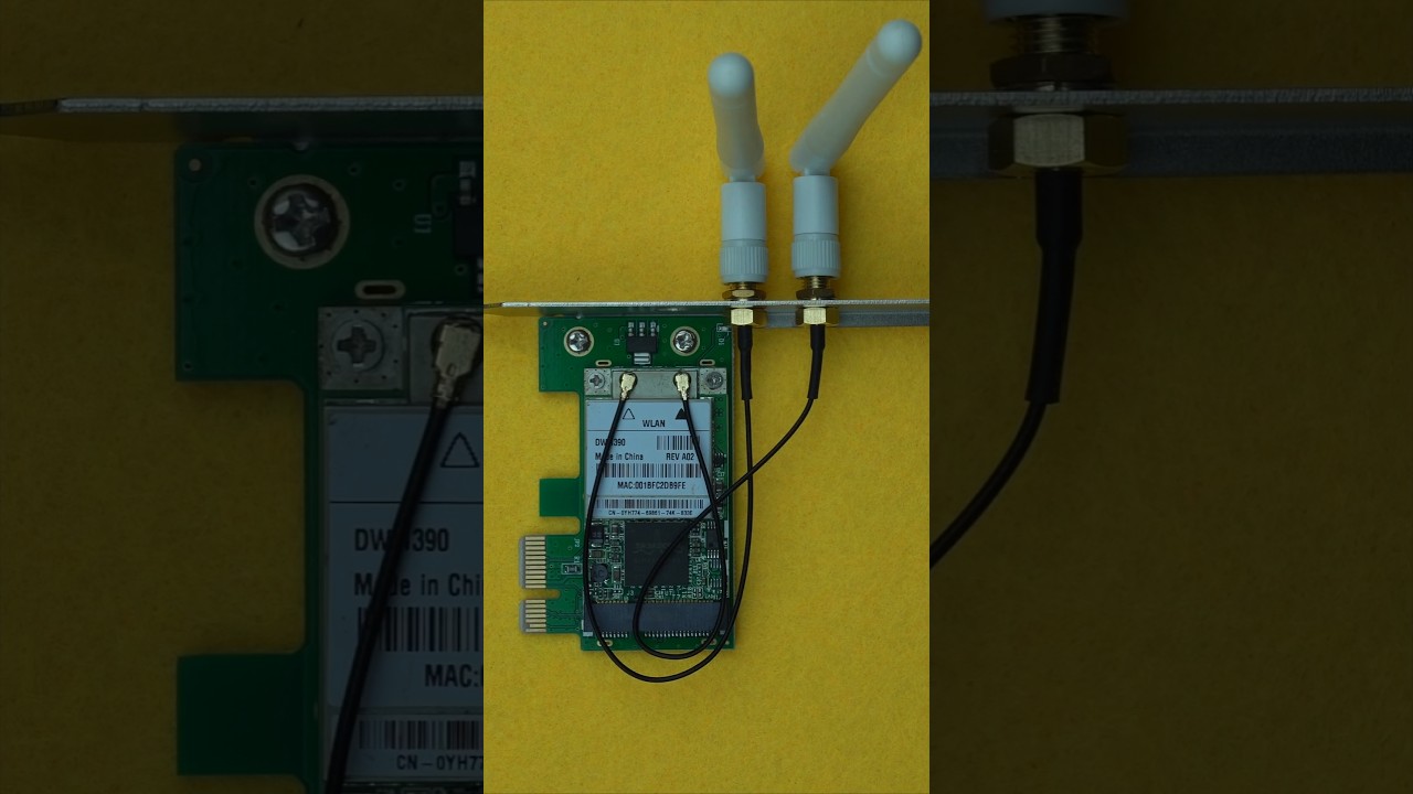 Wireless Wifi Network Card Mini PCI-E To PCI-E 1X Desktop Adapter + 2 Antennas