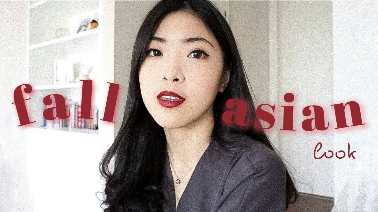 asian fall makeup look ✨  fall makeup tutorial ✨  bold burgundy makeup tutorial