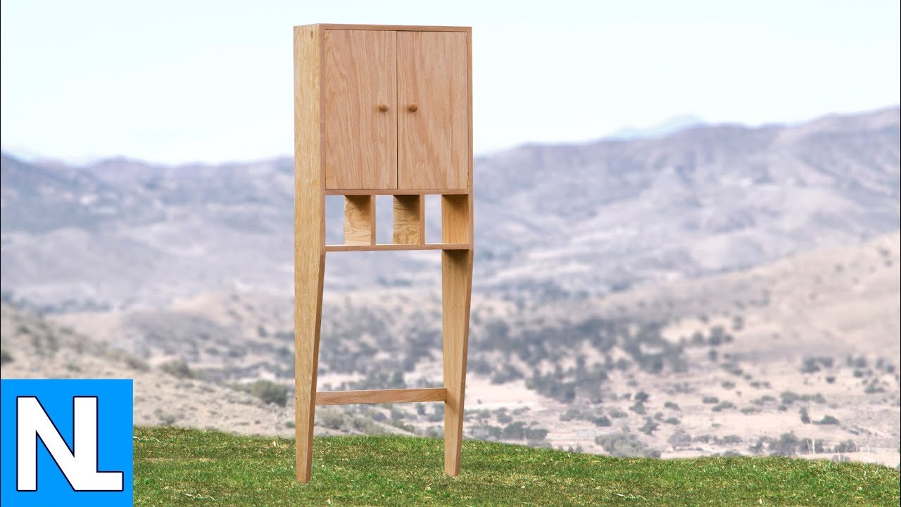 An Over the Toilet Cabinet / Raw woodworking build with Music