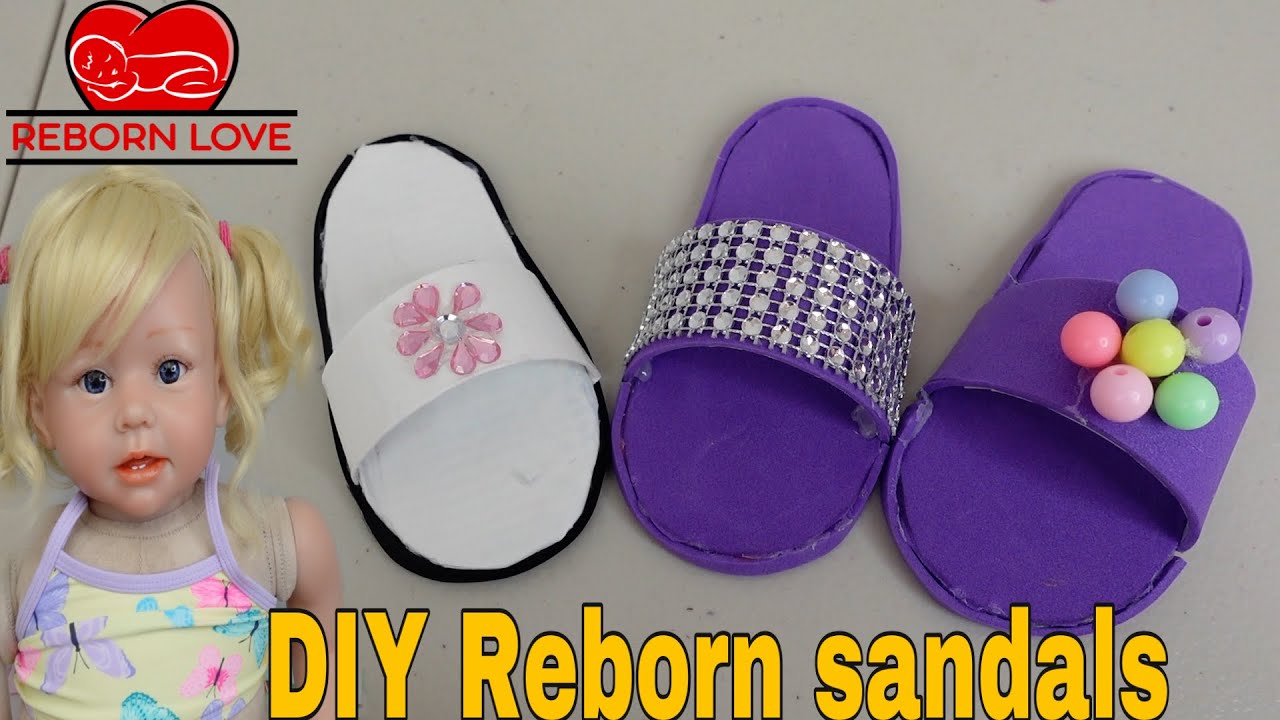 DIY Sandals for Reborn dolls How to make shoes for reborn doll
