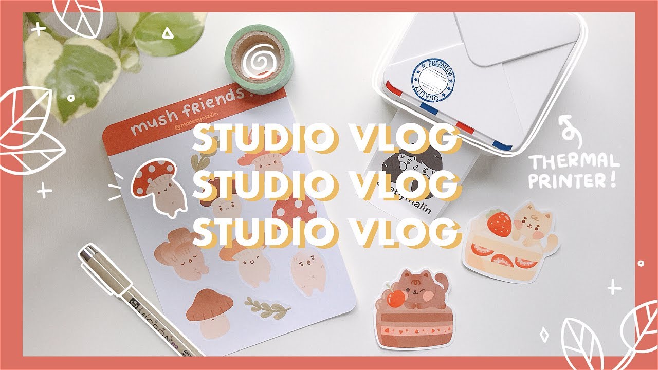 studio vlog ep.07 🍄 preparing and packing new orders (ft. phomemo!)