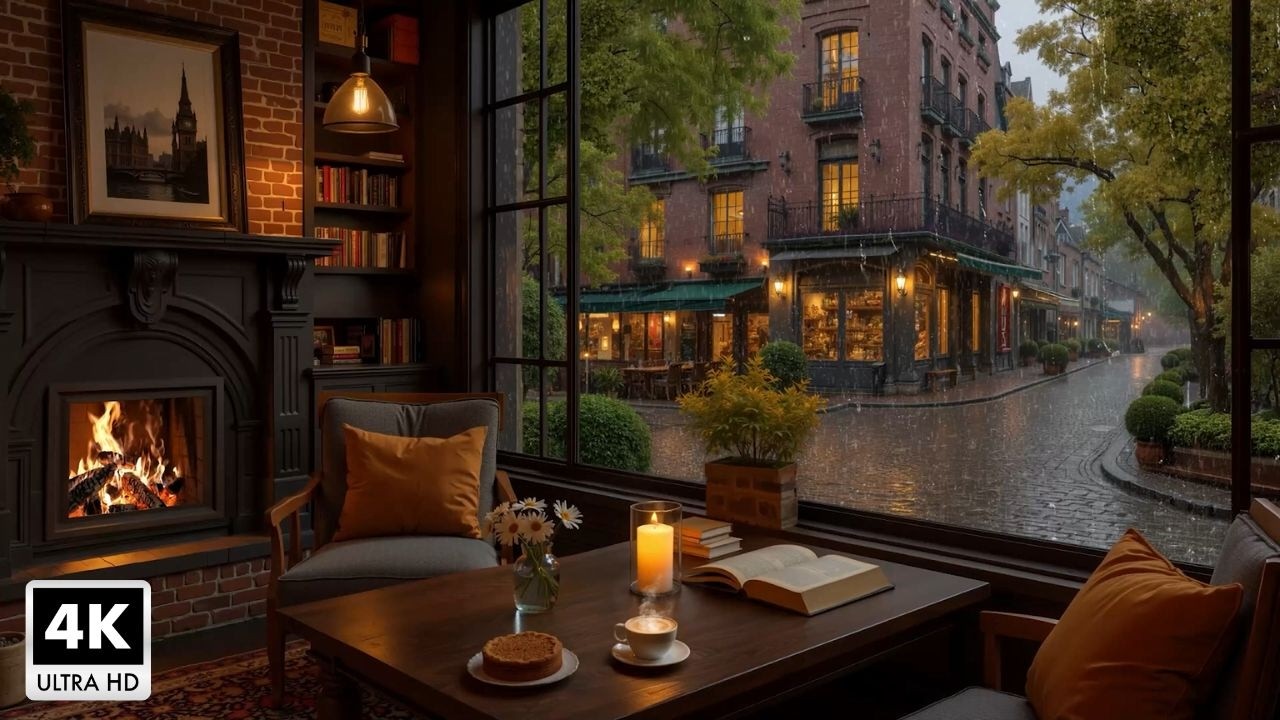 Relaxing jazz music in March for study & work ☕️ Cozy Café Atmosphere With Jazz Music Relax And Rain