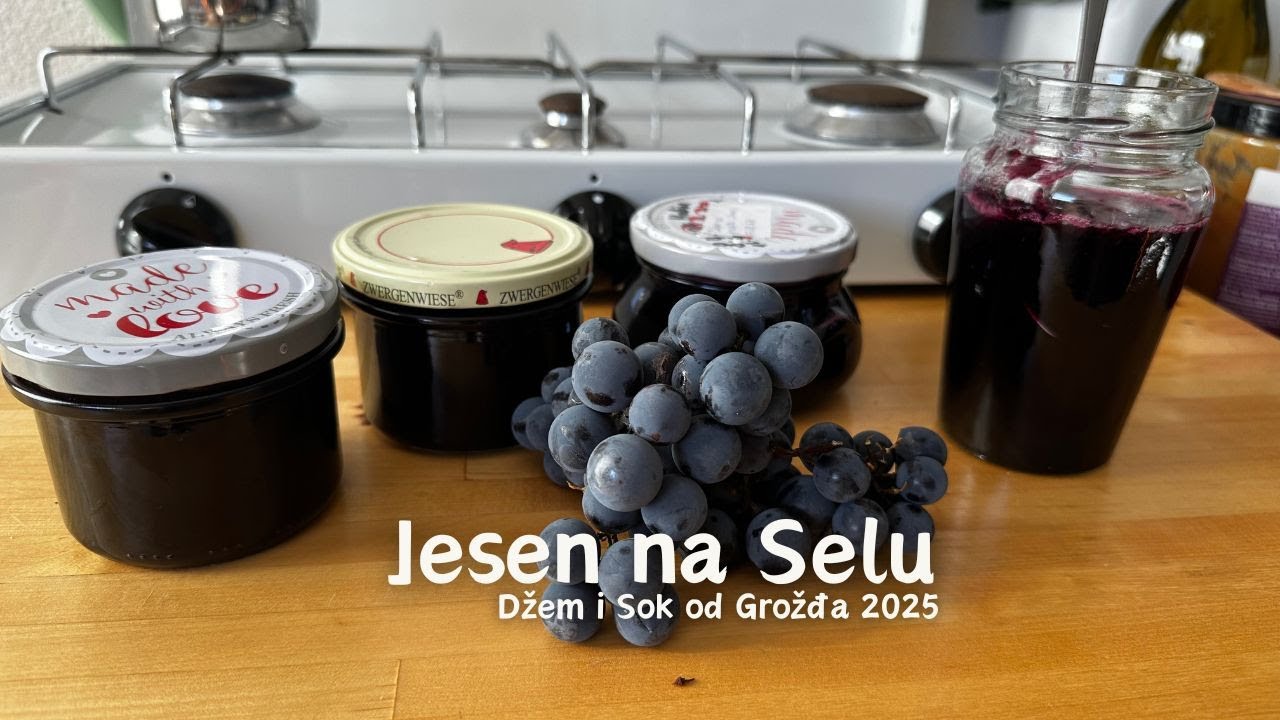 🍇Džem i Sok od Grožđa 🍂Slatka Zimnica od našeg prirodnog grožđa Liparije, Šetnja po šećer