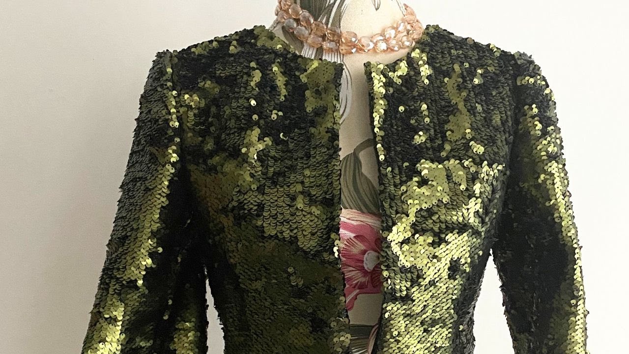 Make a Sequin Jacket 🐉 OMG this dragon scale sequin fabric is adorable!
