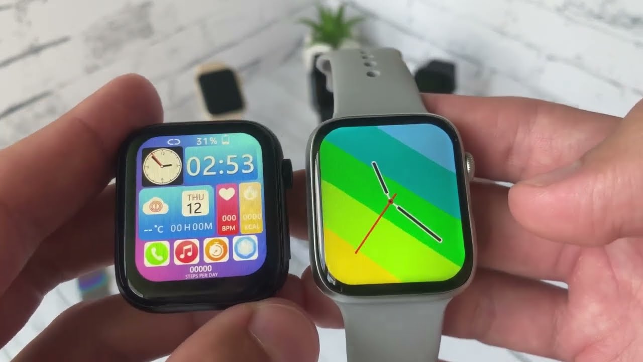 Обзор на безрамочные смарт часы Dt no1 копия Apple Watch 7 ⌚️