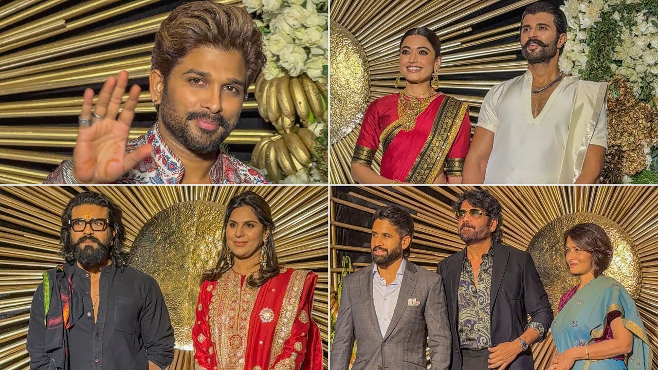 Star Studded Celebrities entrys at Vijay Deverakonda & Rashmika Mandanna Family Wedding Reception