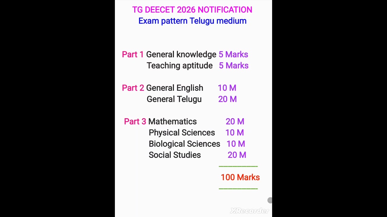 TG DEECET 2026 NOTIFICATION OUT #SYLLABUS #EXAM PATTERN