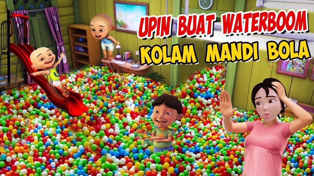 Upin ipin Bikin Waterboom Mandi Bola di Rumah  !!  Kak Ros Kaget GTA Lucu