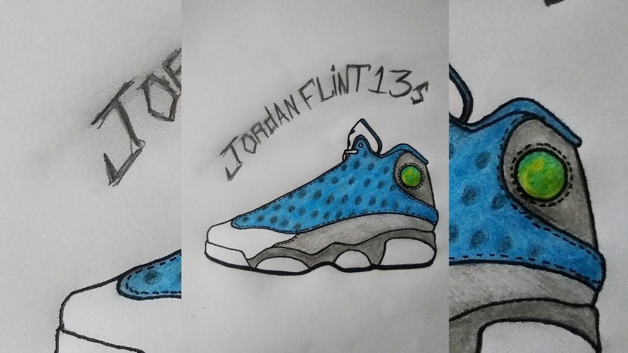 HOW TO DRAW JORDAN FLINT 13s 🔵⚪  #FLINT13