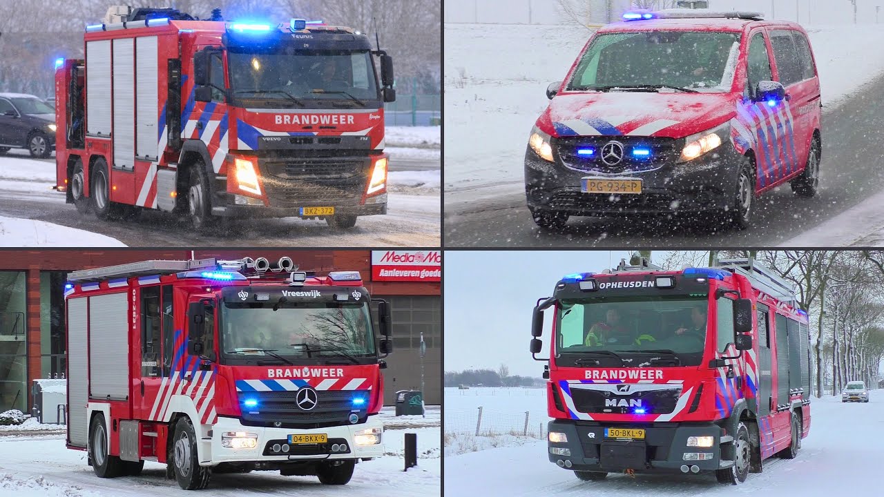 [Sneeuw & GROTE-HV] Vele Hulpdiensten met spoed onderweg door Nederland tijdens hevige sneeuwval!