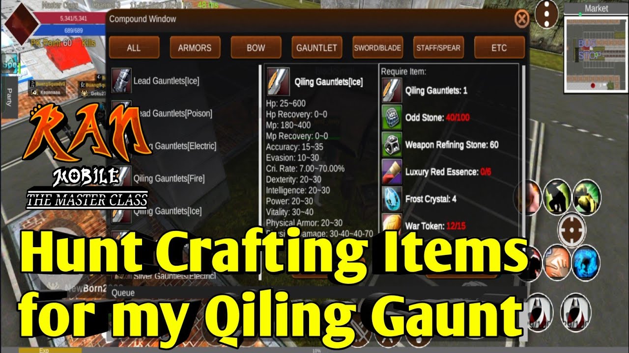 I Hunt Crafting Materials Needed for my Qiling Gauntlet | Ran Mobile: The Master Class