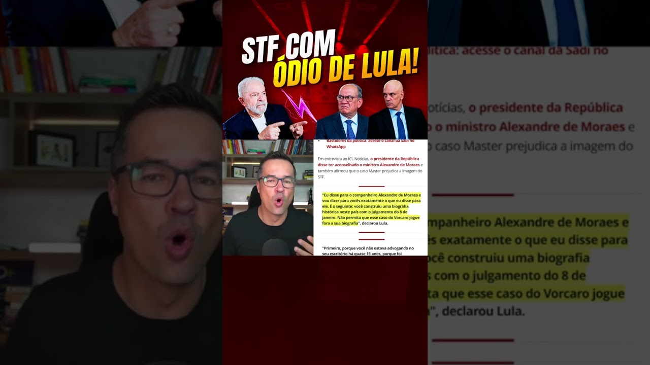 STF COM &Oacute;DIO de Lula: saiba o motivo!