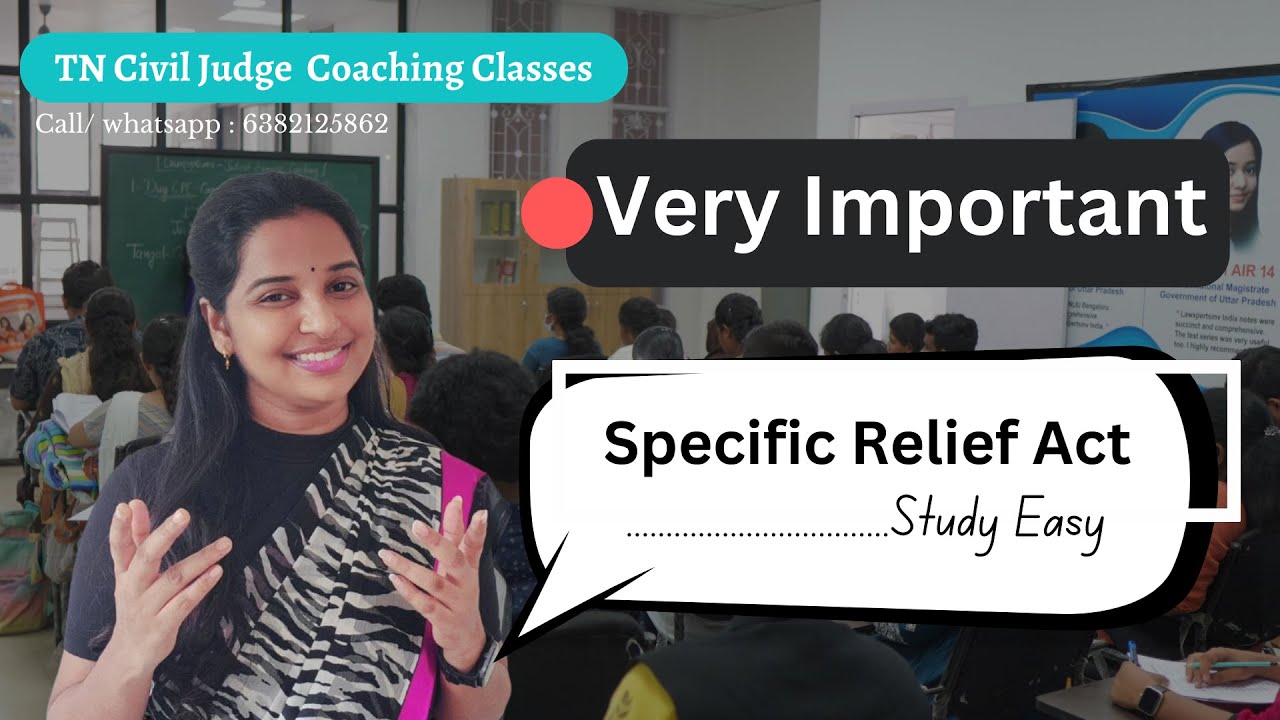 Specific Relief Act - Part 1 | Tamil Nadu Civil Judge Exam