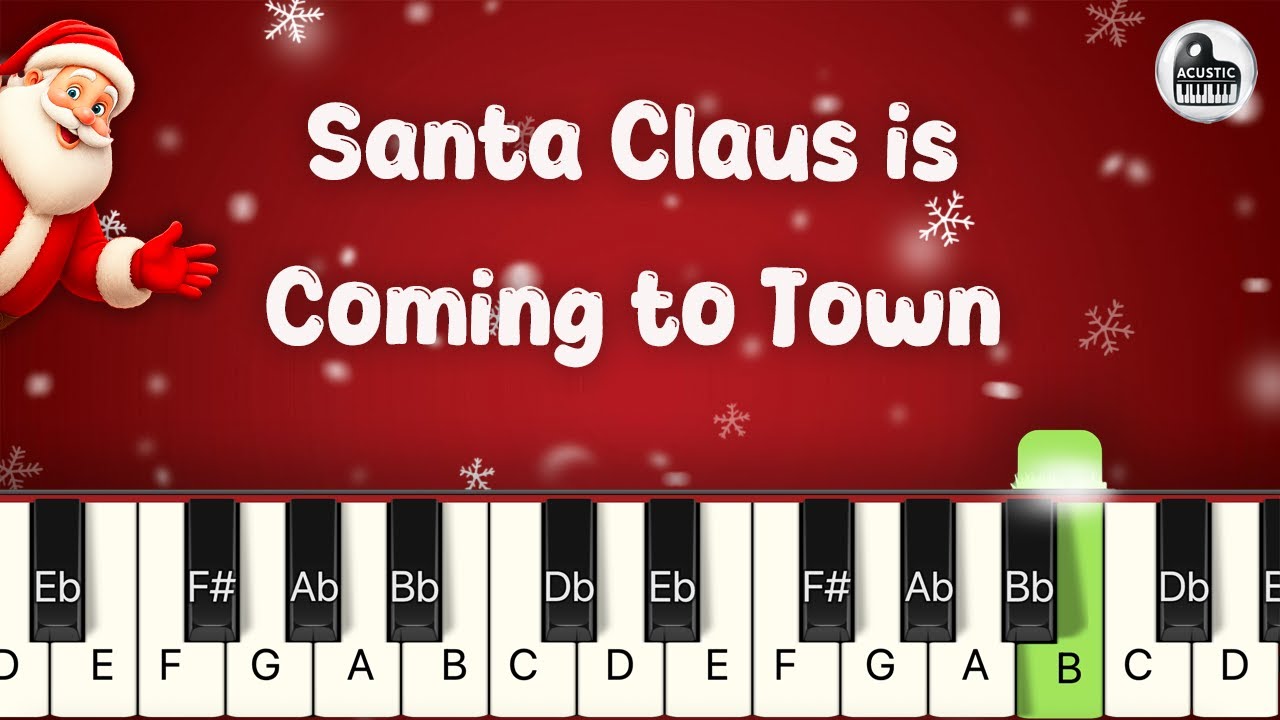 Santa Claus Is Coming To Town | BEGINNER PIANO TUTORIAL