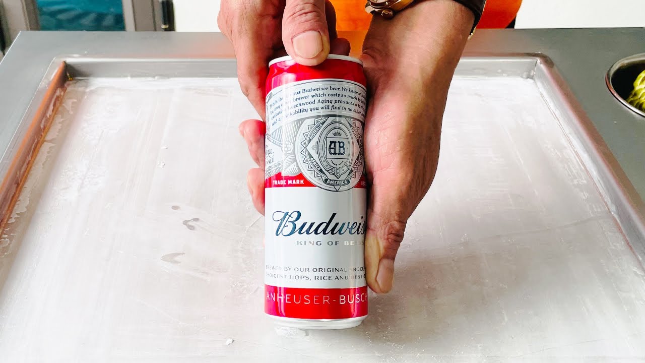 🍺 Ice Cream Rolls 🍨 Budweiser Ice Cream Experiment FAIL
