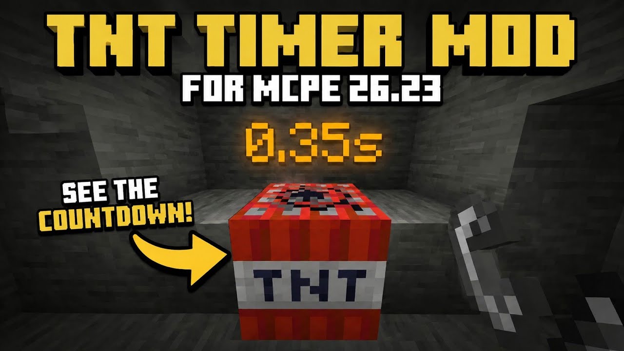 Мод TNT Timer для MCPE 26.23 | LeviLauncher для Minecraft
