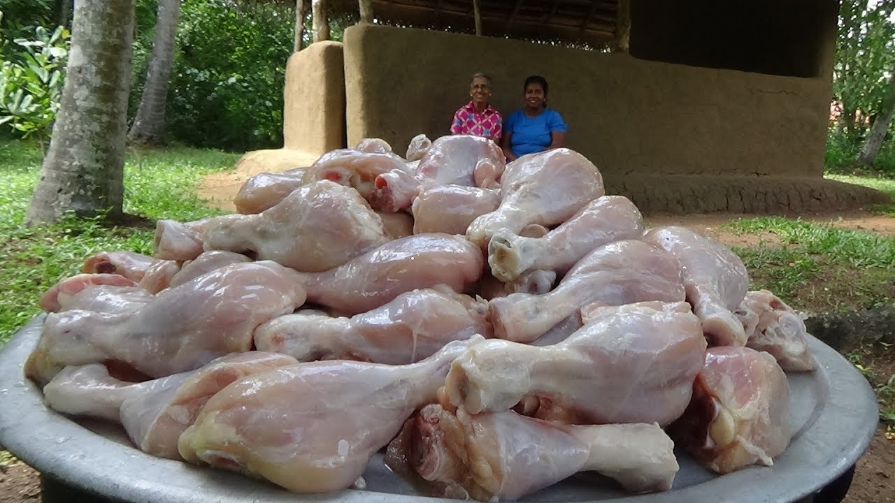 100 Chicken Drumsticks ❤ Cooking Chicken Drumsticks by Grandma and Daughter | Village Life