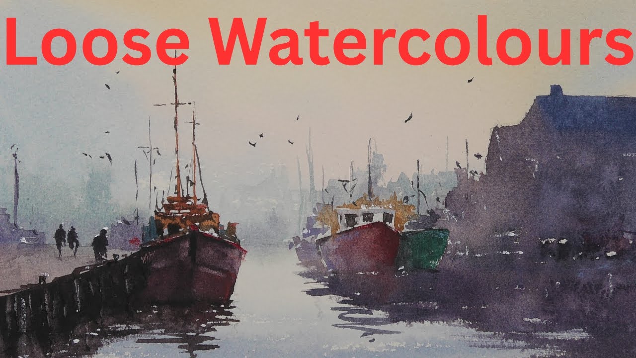 Painting Boats in Harbour in the Atmospheric way!
