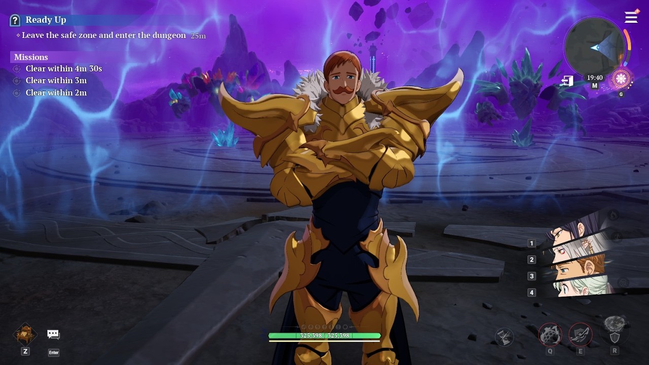 F2P SWORD & SHIELD ESCANOR Timespace Sector 7 3 Star Clear! NO DAISY! 7DS: Origin