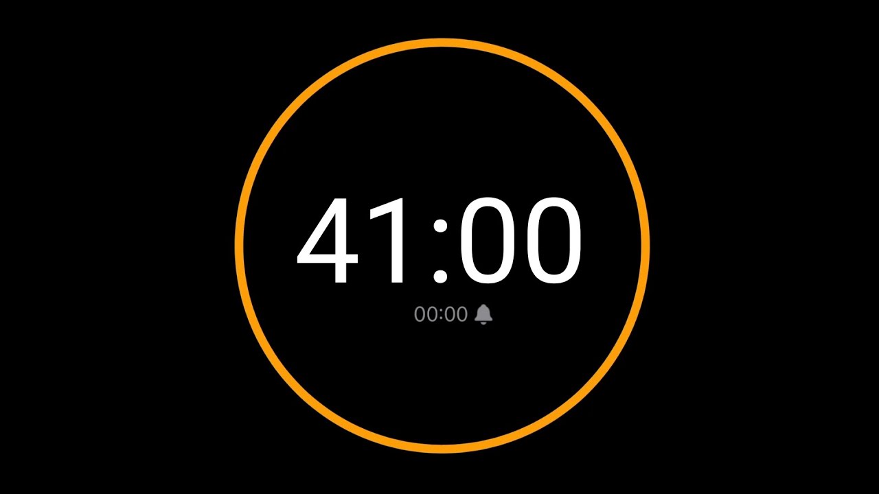 41 Minute Countdown Timer with Alarm / iPhone Timer Style