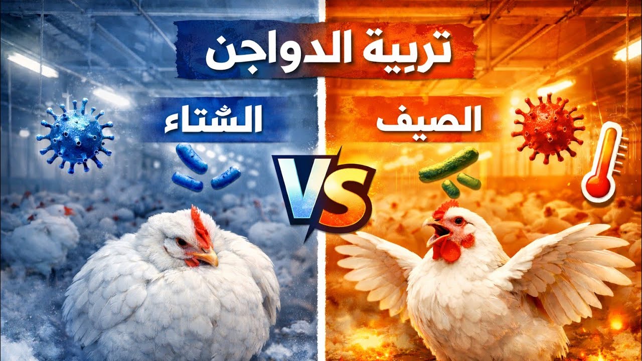 فرق تربية الدواجن بين فصل الشتاء والصيف الجزء الثاني 