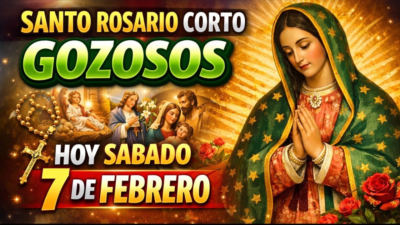 📿 🙏 SANTO ROSARIO GOZOSOS 🌹 HOY SABADO 7 DE FEBRERO 2026 Recibe Alegría y Bendiciones✨#virgenmaria