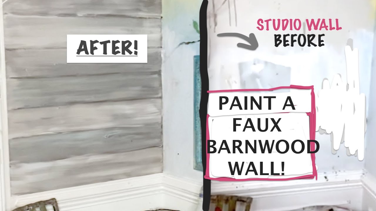 EASY way to paint faux barnwood planks on your wall!