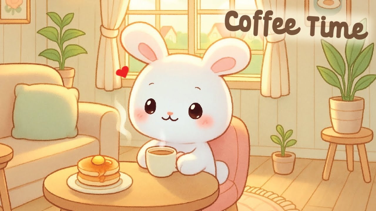 Coffee Time Lofi ☕🍰 4 Hour Happy Cute Lofi Song 💕 Relaxing music 🎵 [Lofi Hip Hop]