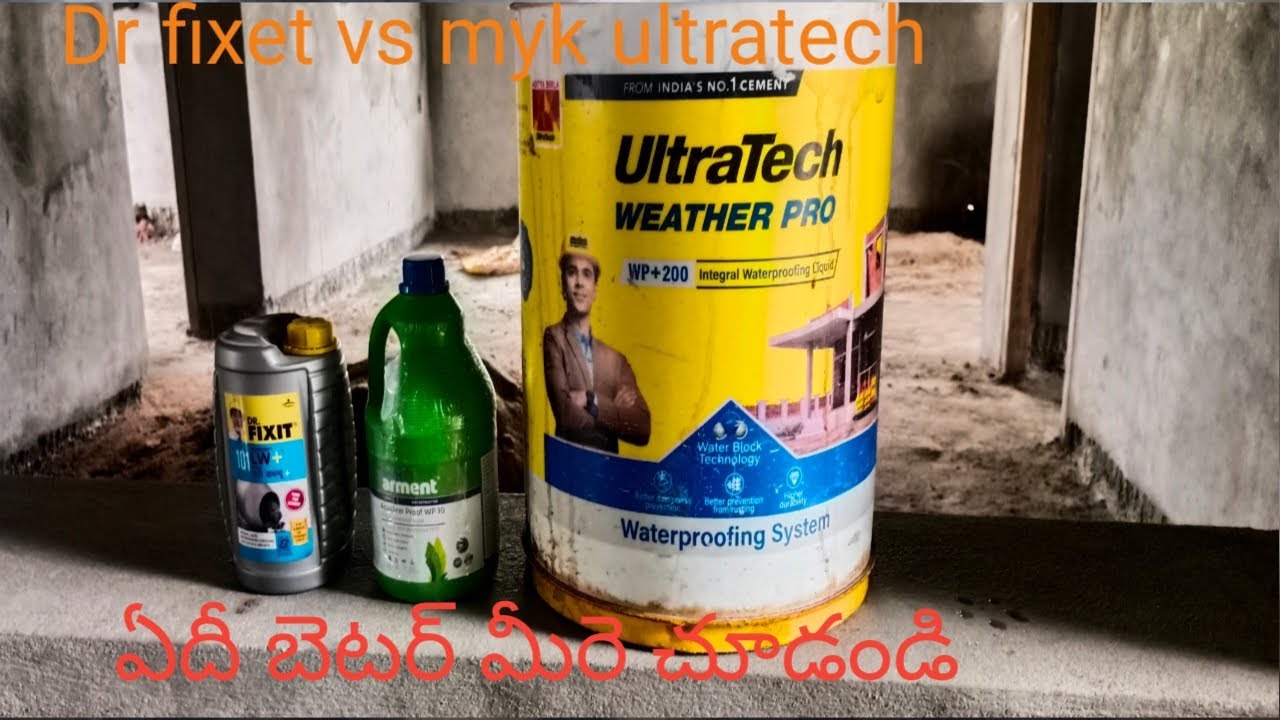 DR.FIXIT. VS. Ultratech weather Pro. ఏది బెస్ట్ chemical మీరె చూడండి. మిస్ అవకండి ప్లీజ్ వాచ్ 🙏🙏🙏